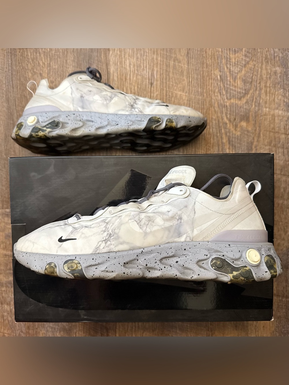 Kendrick Lamar x Nike React Element 55 Pure Platinum Men’s Size 14 Sneakers